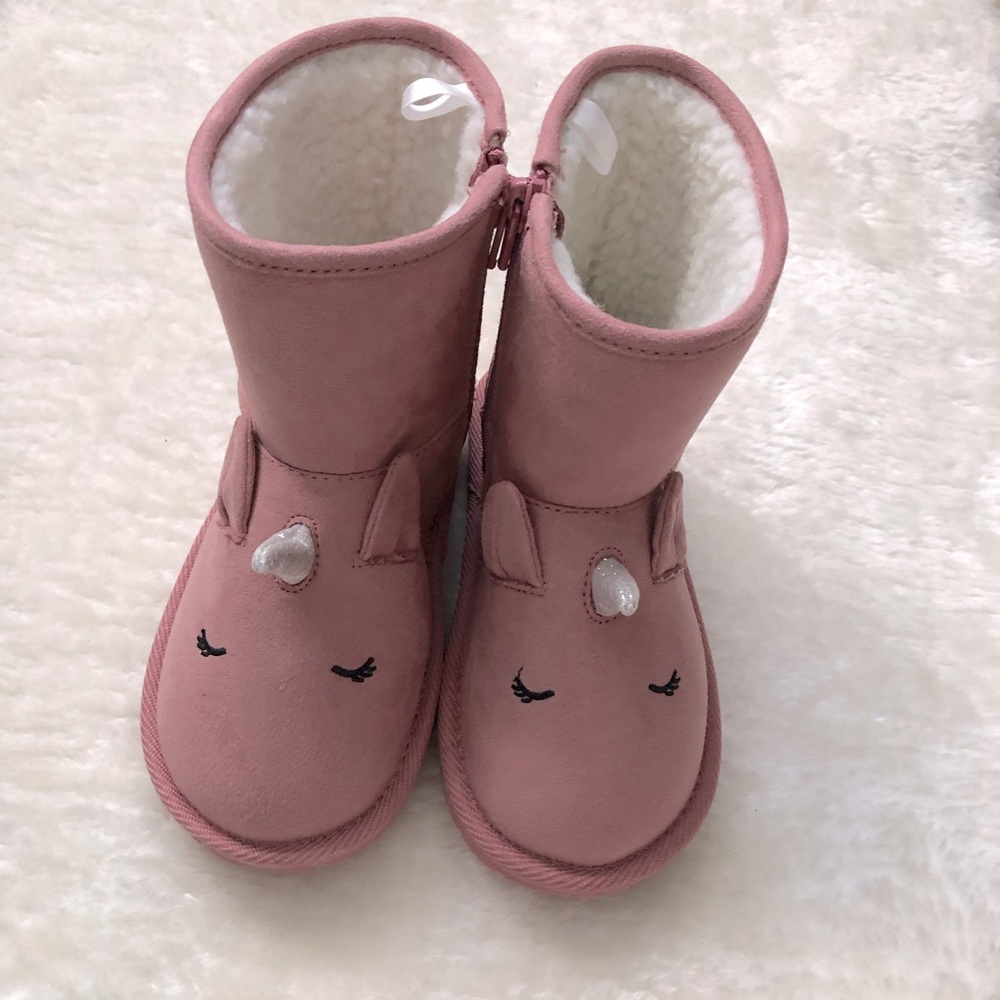 NWOT Baby Gap Toddler Kids Pink Unicorn Boots